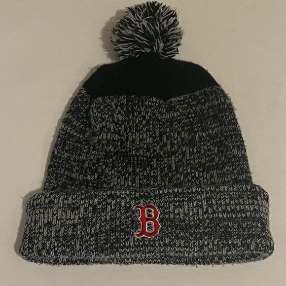 Boston Red Sox 47 Brand Static‎ Black Cuff Knit Hat - Picture 2 of 5
